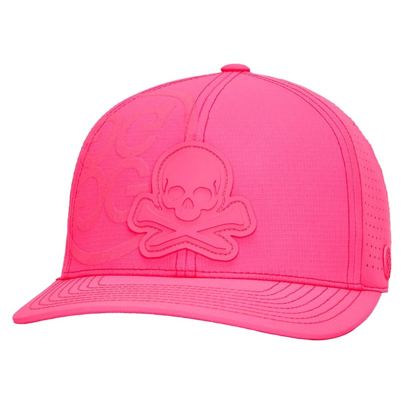 Gfore Skull & Tees Perforated Featherweight Tech Snapback Golf Cap Knockout Pink – 24 Men One Size Fits All