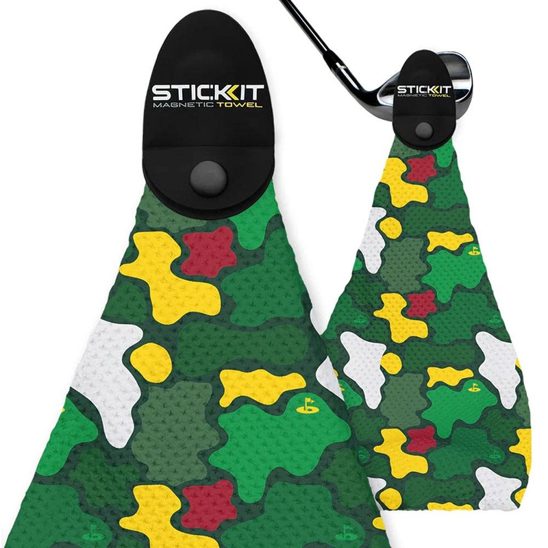 Monument Golf Stickit Magnetic Golf Towel Camo Augusta Green