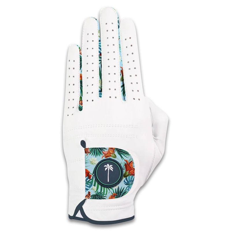 Palm Golf Barrels and Birdies Golf Glove White – 24 Men Fit to Left Hand Small