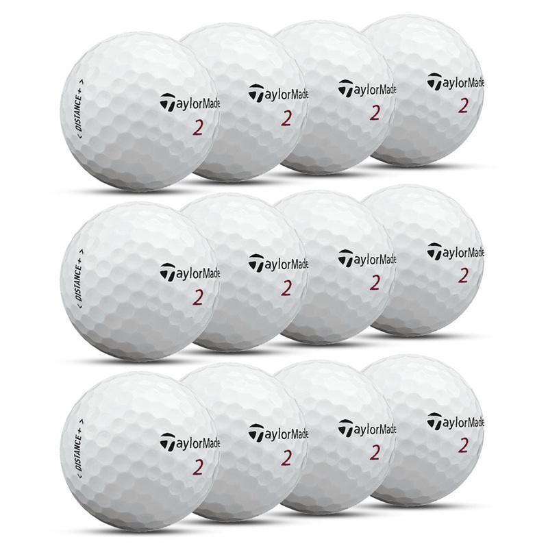TaylorMade Distance + Golf Balls (Bulk – 4 Dozen) 1 Dozen White
