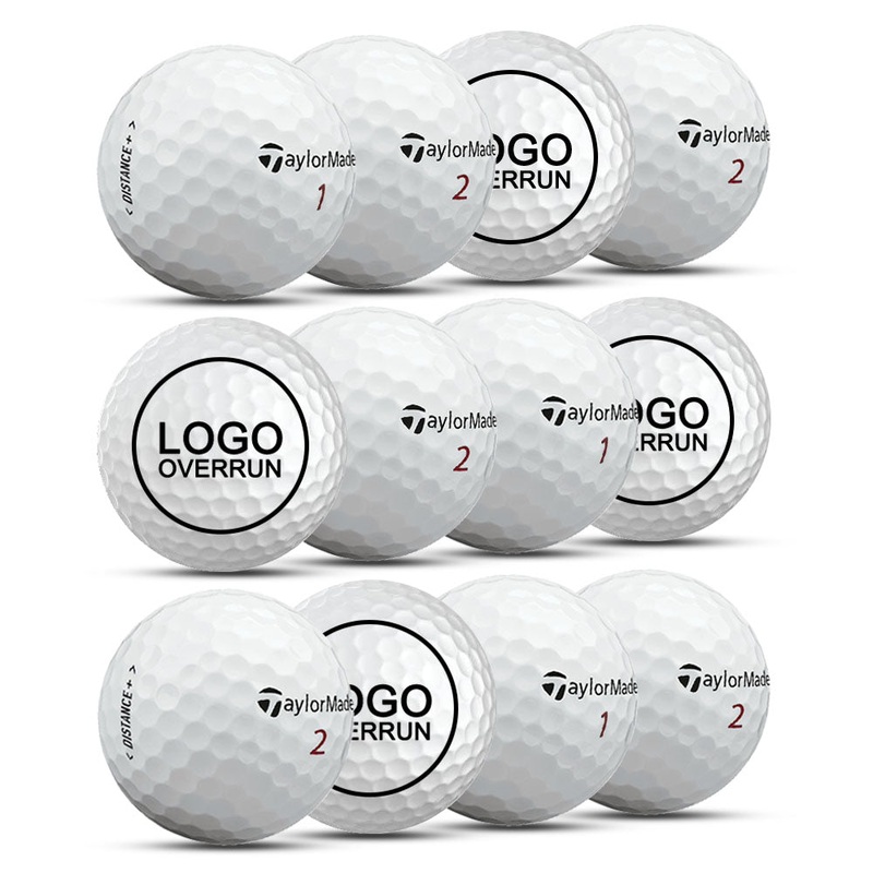 TaylorMade Distance + Golf Balls (Logo Overrun – 4 Dozen) 1 Dozen White