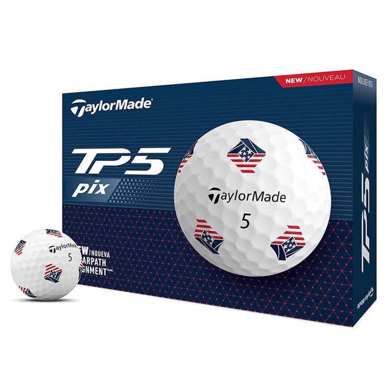 TaylorMade TP5 Pix USA Golf Balls 1 Dozen White