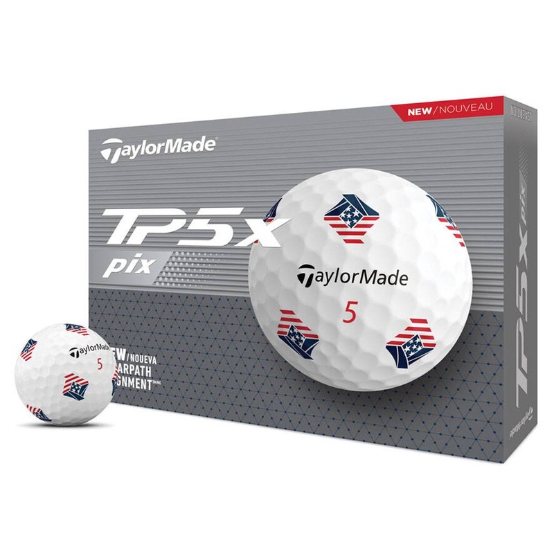 TaylorMade TP5x Pix USA Golf Balls 1 Dozen White