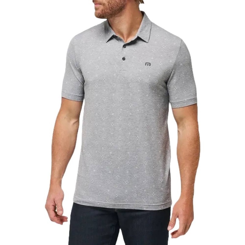 TravisMathew Blacksail Bay Golf Polo 2023 Heather Medium Gray Small