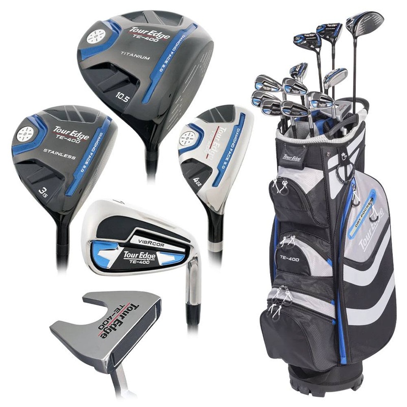 Tour Edge TE-400 Full Set – 24 Men Right – 12 Clubs + 1 Cart Bag Steel – Uniflex Standard