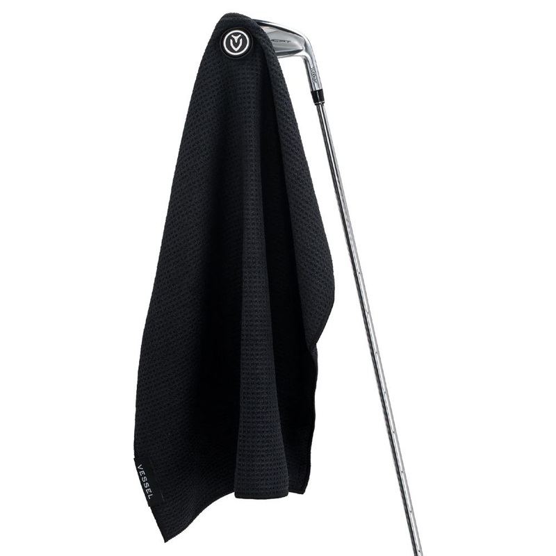 Vessel Bags Magnetic Golf Towel Black 20″ x 20″