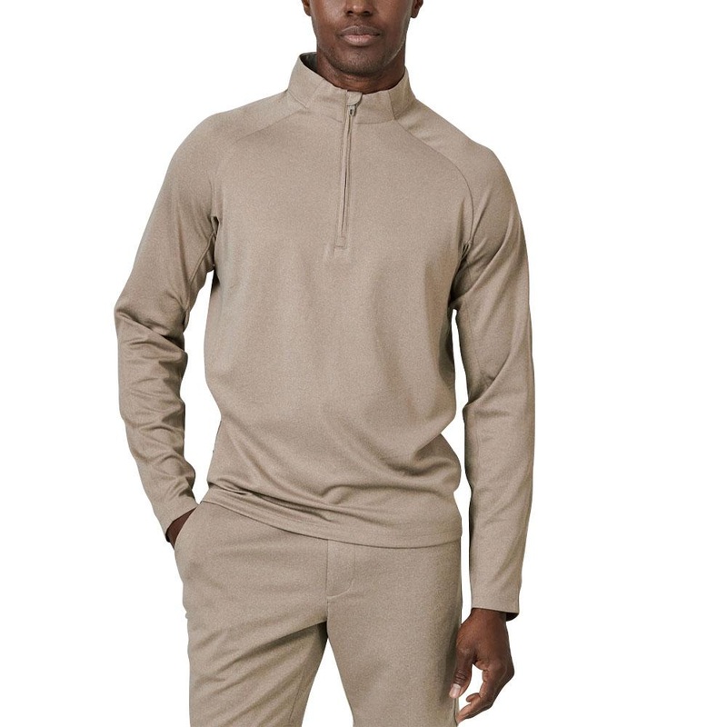 7Diamonds A-Game Quarter Zip Golf Pullover Khaki – FW23 Men Small