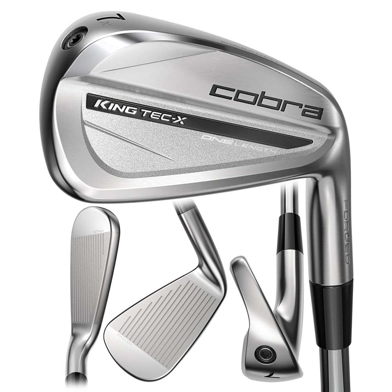Cobra King Tec-X One Length Forged Iron Set – 24 Men Right – 5-PW & GW KBS Tour Lite Steel – Stiff