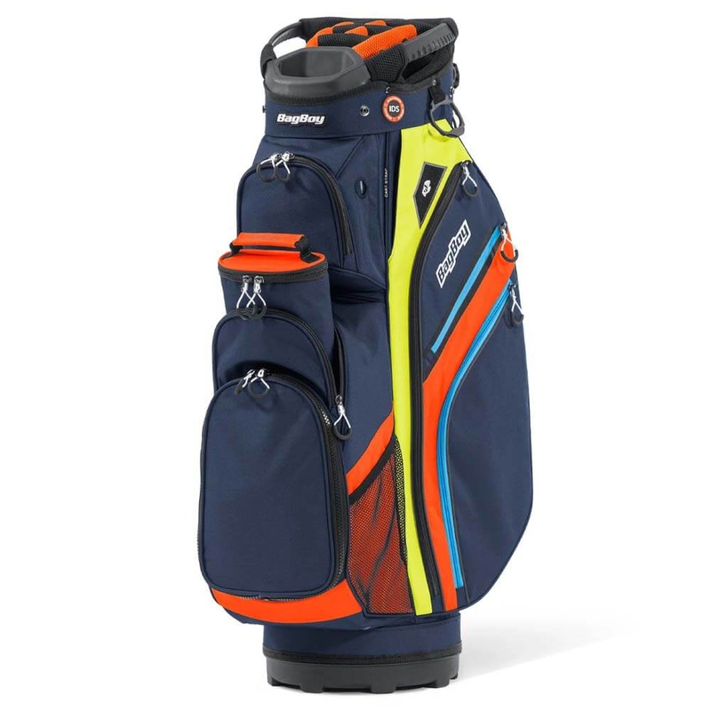 Bag Boy Chiller Pro Cart Bag – 25 Navy/Orange/Citrus