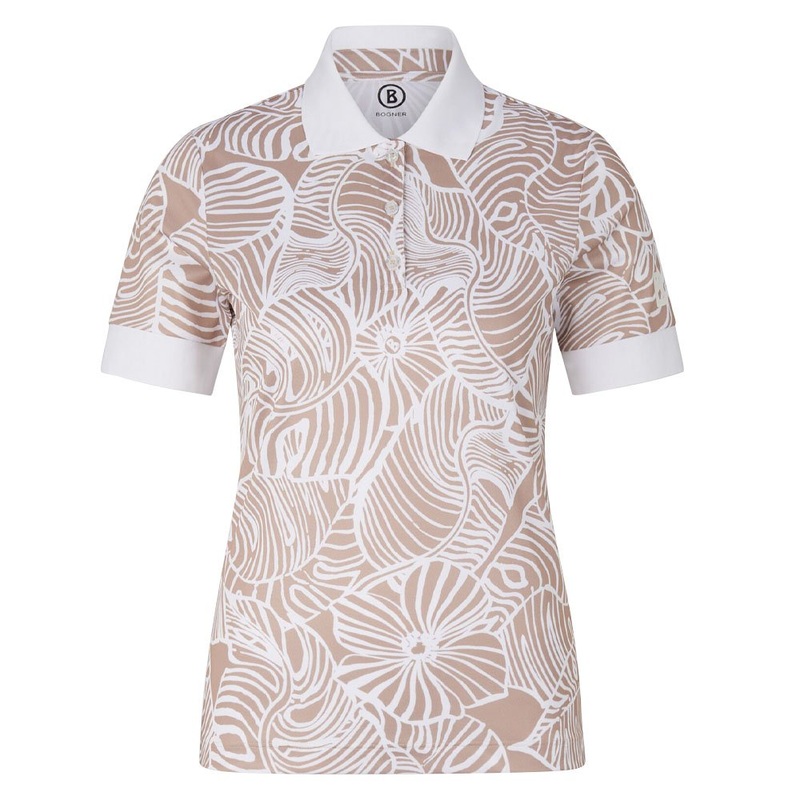 Bogner Deloris Golf Polo Beige/White – SS24 Women X-Small