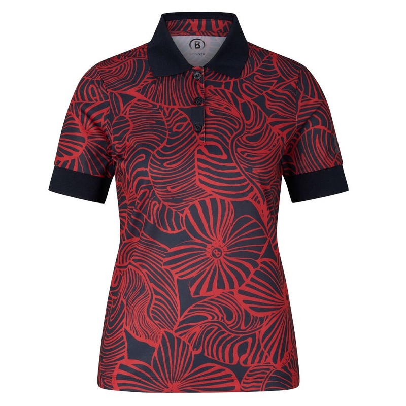 Bogner Deloris Golf Polo Red/Navy Blue – SS24 Women X-Small