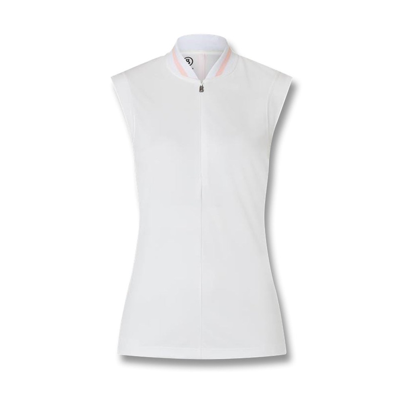 Bogner Eva Sleeveless Golf Polo White – SS23 Women X-Small
