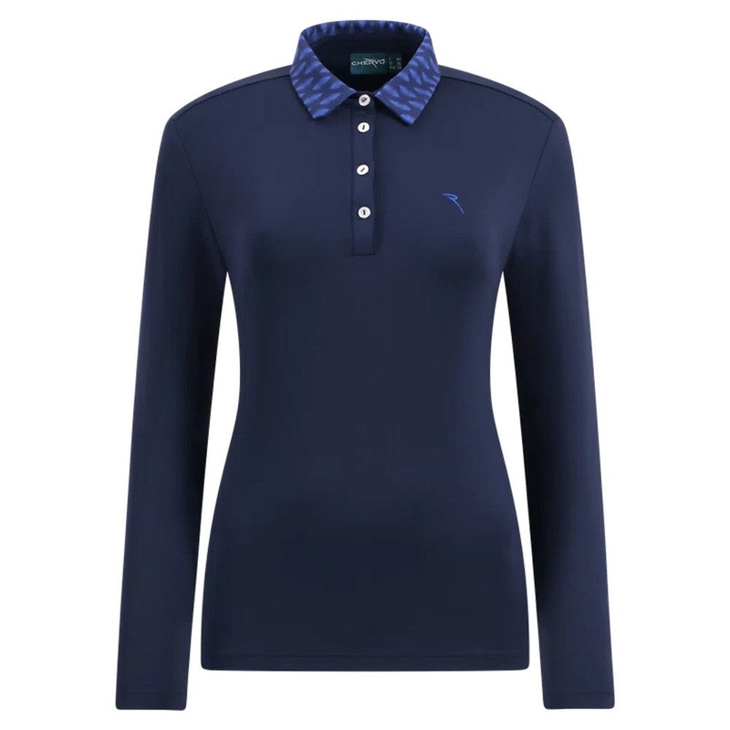 Chervo Affine Longsleeve Golf Polo Blue – FW24 Women X-Small