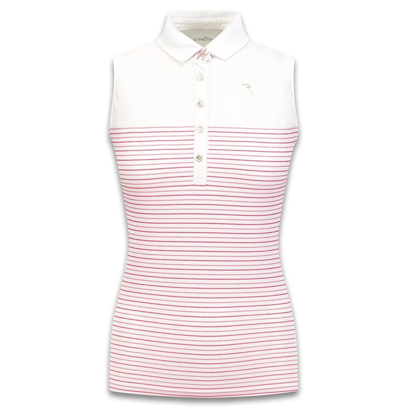 Chervo Arruda Sleeveless Golf Polo Summerstripe Bubblegum – SS22 Women X-Small