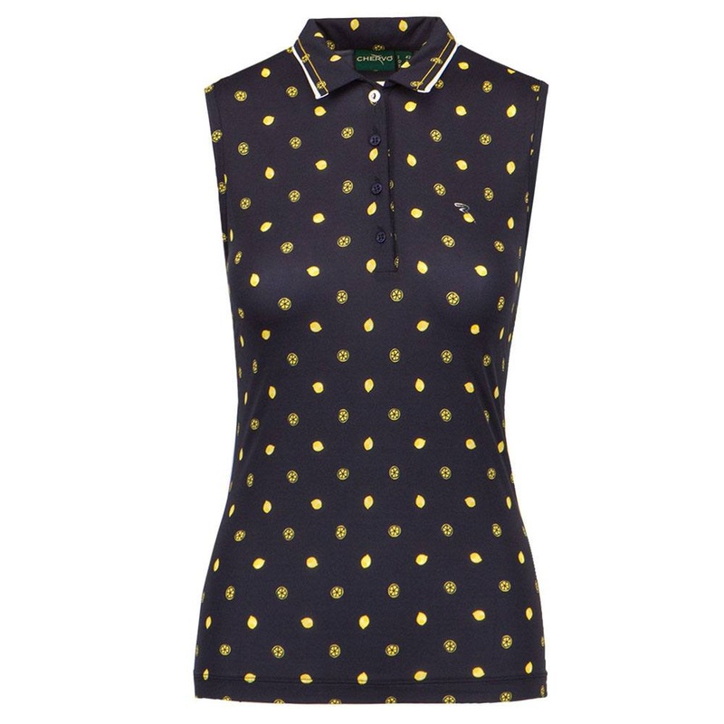 Chervo Aza Sleeveless Golf Polo Limoni Navy – SS22 Women X-Small