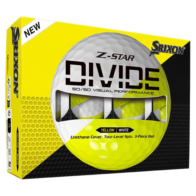 Srixon Z-Star 9 Divide Golf Balls 1 Dozen White/Tour Yellow