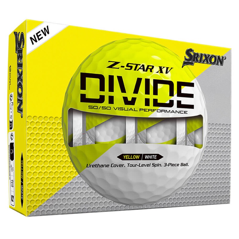 Srixon Z-Star XV 9 Divide Golf Balls 1 Dozen White/Tour Yellow