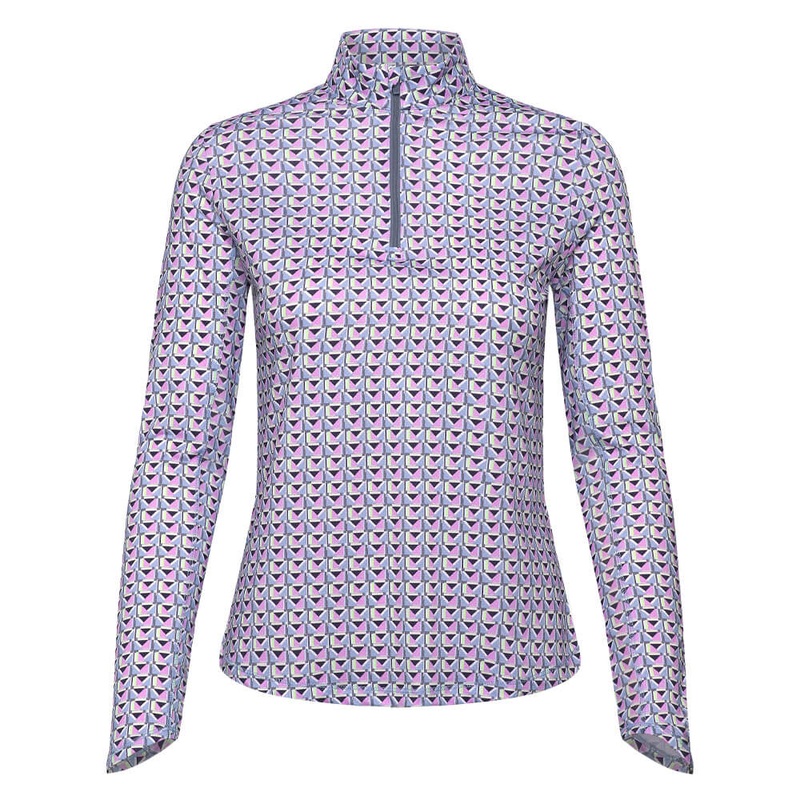 Callaway Geo Printed Sun Protection Golf Pullover Flint Stone – SP25 Women X-Small