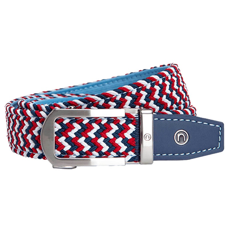 Nexbelt Kid’s Braided Liberty Ratchet Golf Belt Navy – 25 Kids Cut to Fit up to 35