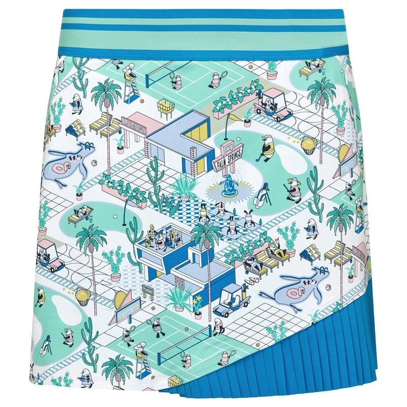 Original Penguin Elastic Pleats Palm Springs Golf Skort Bright White – SP25 Women X-Small