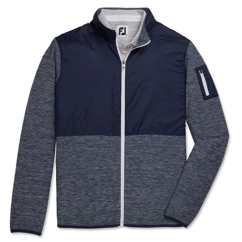 FootJoy Full-Zip Spacedye Mid Layer Golf Jacket Navy – FW23 Women X-Small