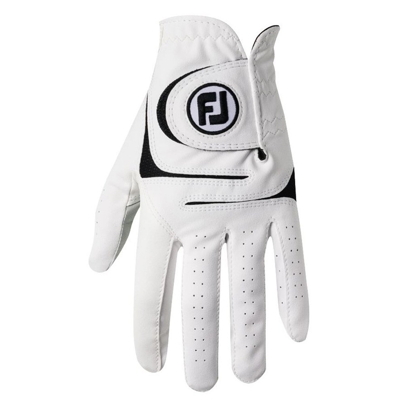 FootJoy WeatherSof 2-Pack Golf Glove White/Black – 23 Men Fit to Left Hand Regular Small