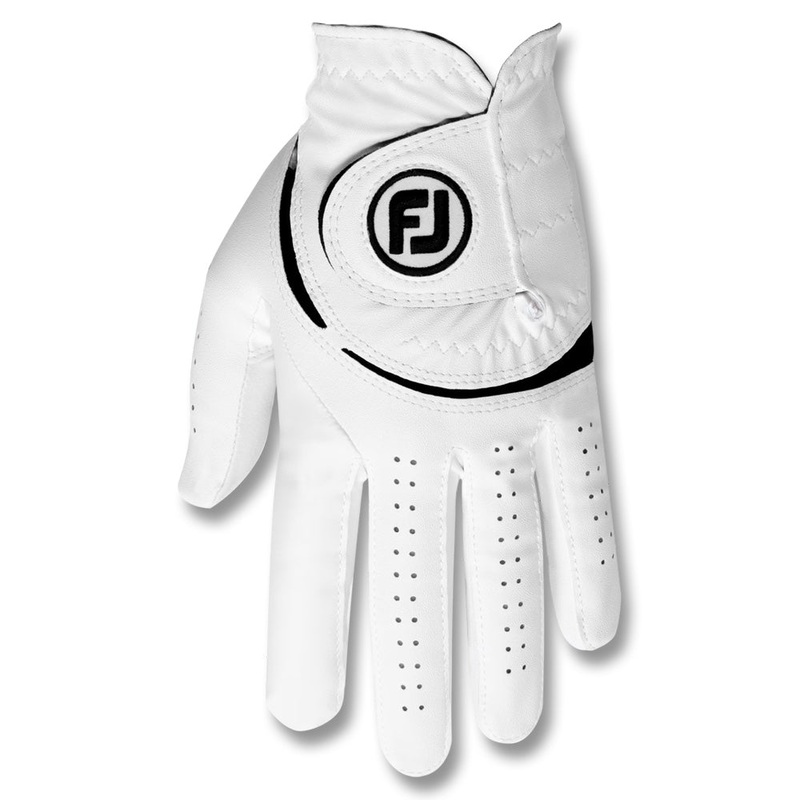 FootJoy WeatherSof Golf Glove White/Black – 24 Men Fit to Left Hand Cadet Small