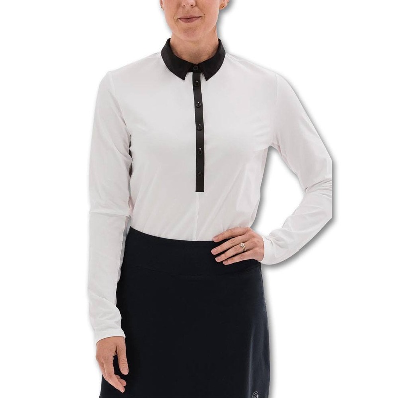 Foray Golf All New Core Longsleeve Golf Polo White/Black – 23 Women X-Small
