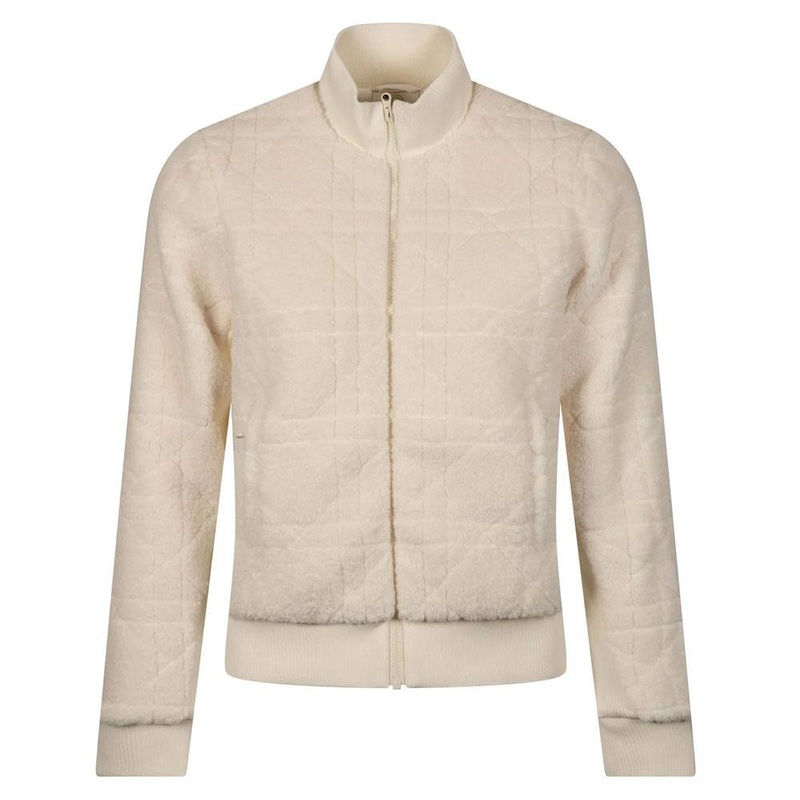 Foray Golf D3 Jacquard Fleece Bomber Golf Jacket White – 23 Women X-Small