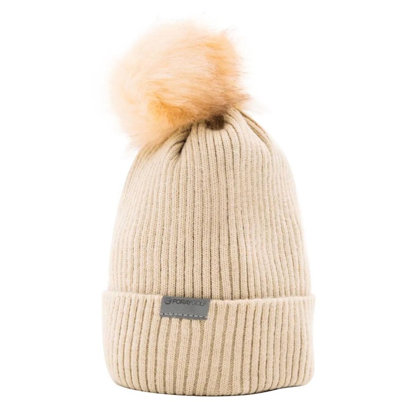 Foray Golf Pompom Golf Beanie Tan – 23 Women One Size Fits All