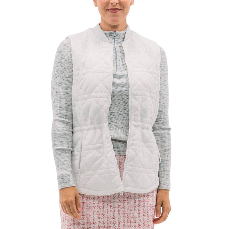 Foray Golf Quilted Long Line Golf Vest White – 23 Women X-Small