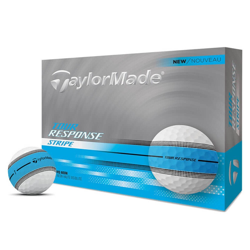 TaylorMade Tour Response Stripe Golf Balls 1 Dozen Neon Blue