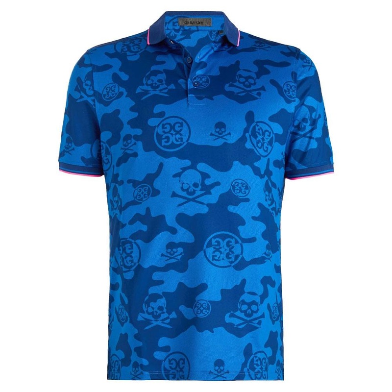 Gfore Exploded Camo Tech Jersey Golf Polo Space – SP24 Men Small