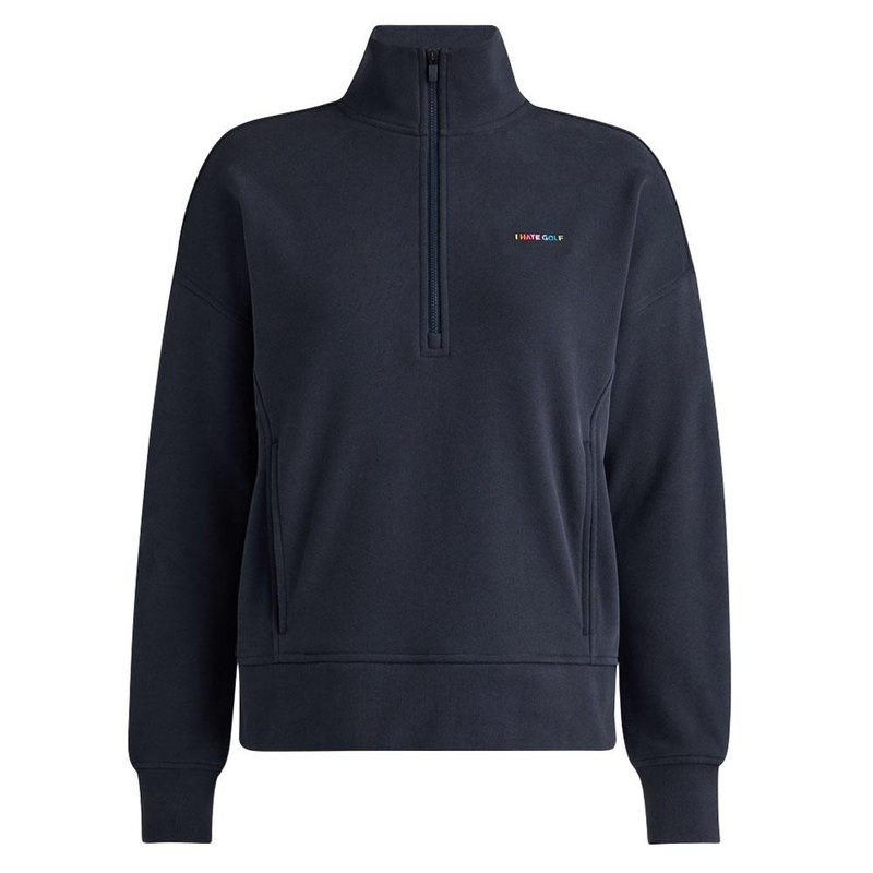 Gfore I Hate French Terry Quarter Zip Golf Pullover Twilight – SP24 Women X-Small