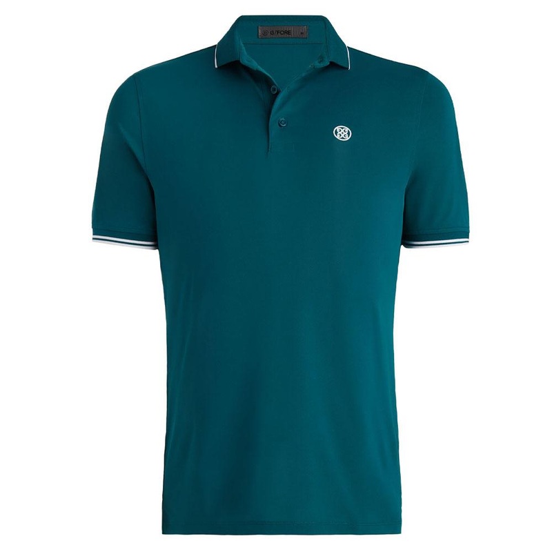 Gfore Rib Collar Tech Pique Golf Polo Spruce – SP24 Men Small