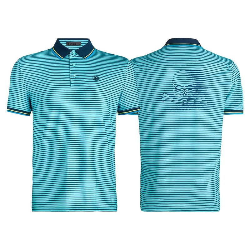 Gfore Skull & Tees 3D Tech Jersey Golf Polo Storm – SP24 Men Small