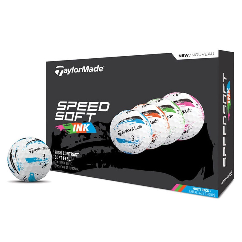 TaylorMade SpeedSoft Golf Balls 1 Dozen Ink Multi
