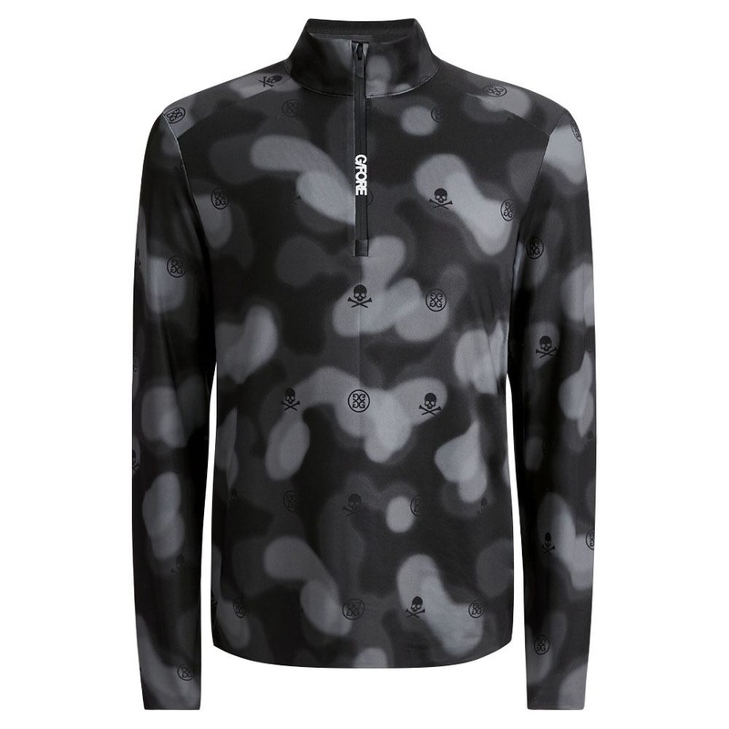 Gfore Brushed Back Tech Quarter Zip Golf Pullover Onyx Blur Camo – FA24 Men Small