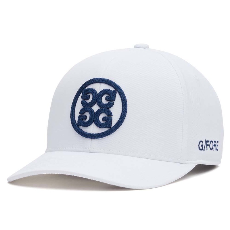 Gfore Circle G’s Stretch Twill Snapback Golf Cap Snow – FA24 Men One Size Fits All