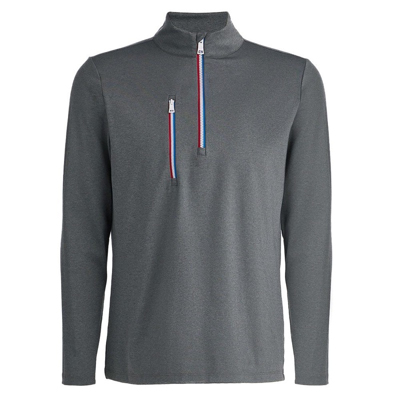 Gfore Daytona Tech Interlock Golf Pullover Charcoal Heather Gray – 23 Men Small