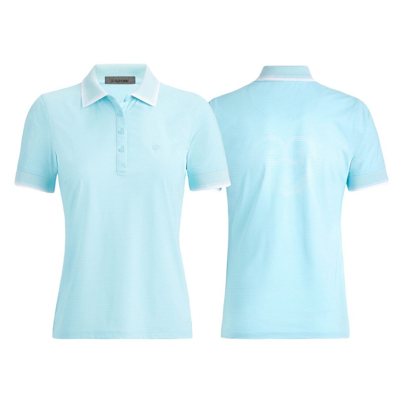 Gfore Glitch Heart G’s Silky Tech Nylon Golf Polo Powder – FA24 Women X-Small
