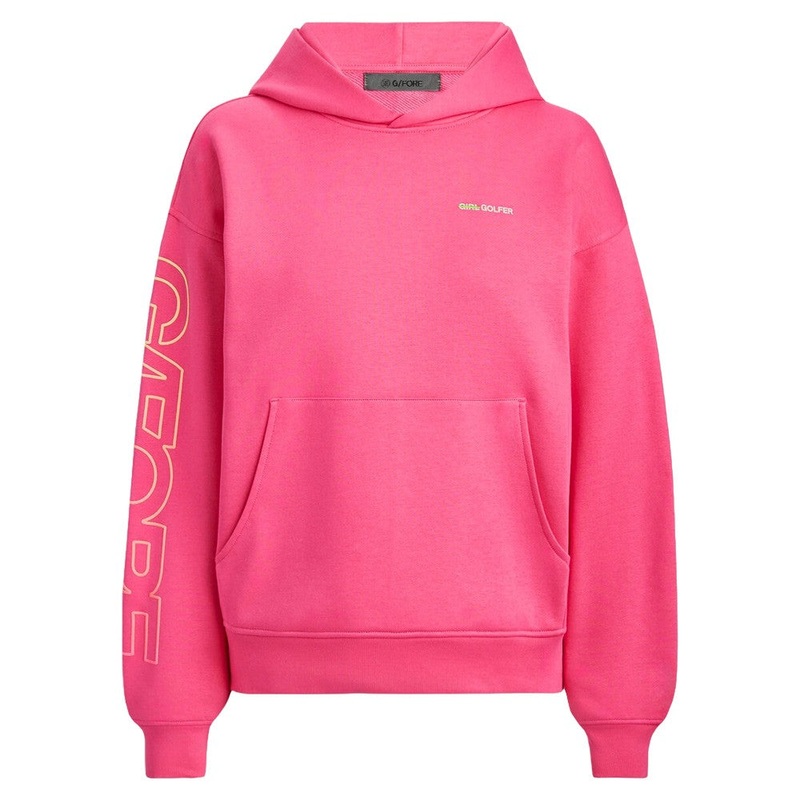 Gfore Golfer French Terry Oversized Hoodie Golf Jacket Knockout Pink – FA24 Women Small
