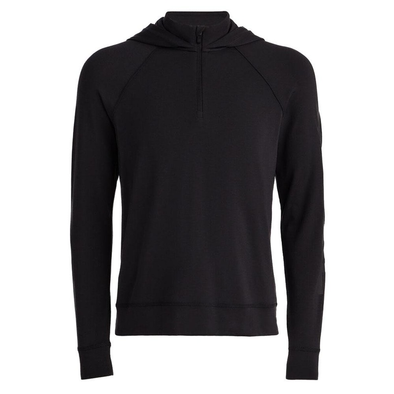 Gfore Hooded Luxe Quarter Zip Mid Layer Golf Jacket Onyx – 23 Men Small