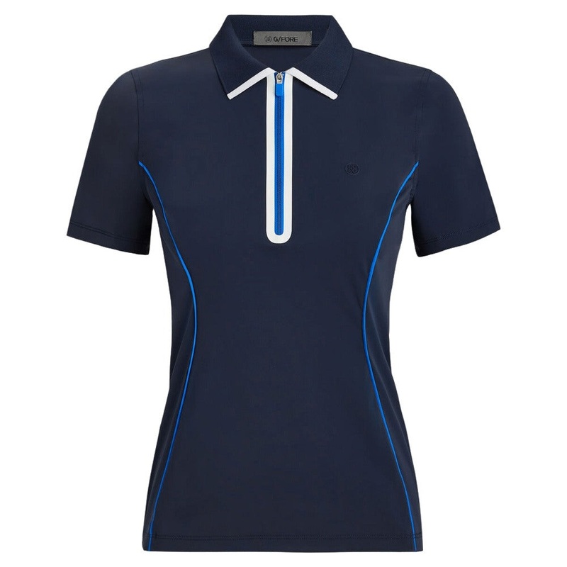 Gfore Lightweight Warp Knit Quarter Zip Golf Polo Twilight – FA24 Women X-Small