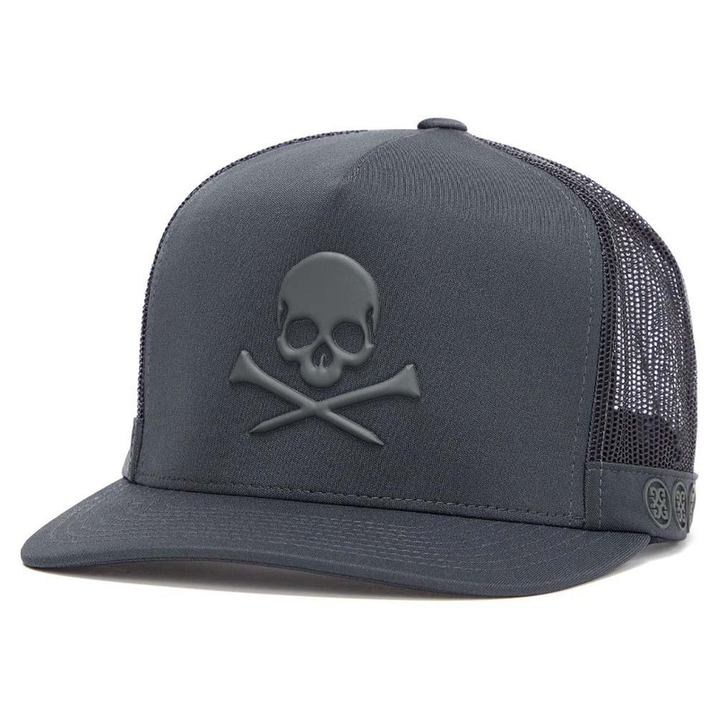 Gfore Monochrome Skull & Tees Interlock Knit Golf Cap Charcoal – FA24 Men One Size Fits All
