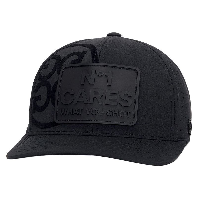 Gfore NO1 Cares Perforated Featherweight Tech Golf Cap Onyx – FA24 Men One Size Fits All