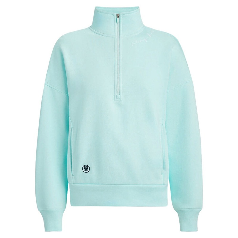 Gfore Pray For Birdies French Terry Quarter Zip Golf Pullover Daybreak – FA24 Women X-Small