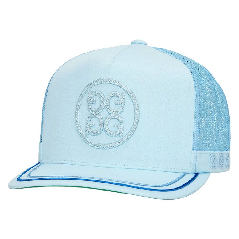 Gfore Soutache Knit Interlock Tall Trucker Golf Cap Powder – FA24 Men One Size Fits All