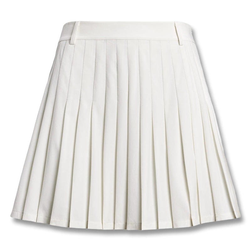Ralph Lauren 4-Way Stretch Micro Pleated A-Line Performance 15″ Golf Skort Ceramic White – SP25 Women X-Small