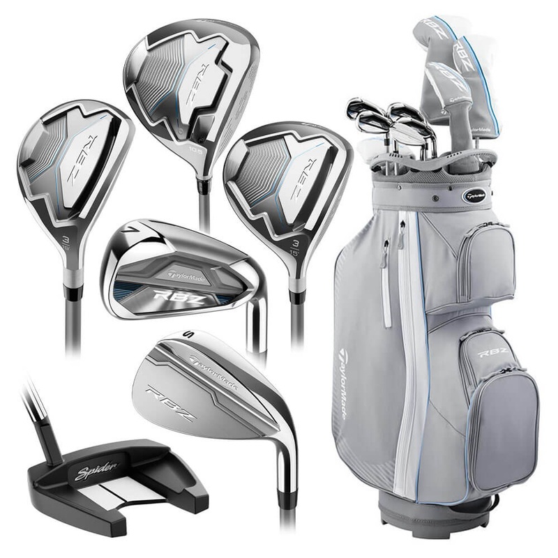 TaylorMade RBZ Full Set – 25 Women Right – 9 Clubs + 1 Cart Bag Graphite – Ladies